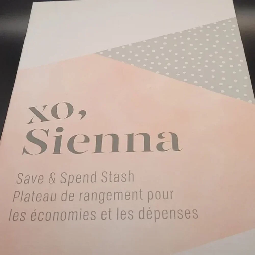 XO, SIENNA Save & Spend Stash Shadow‎ Box Piggy Bank (NEW IN BOX!)